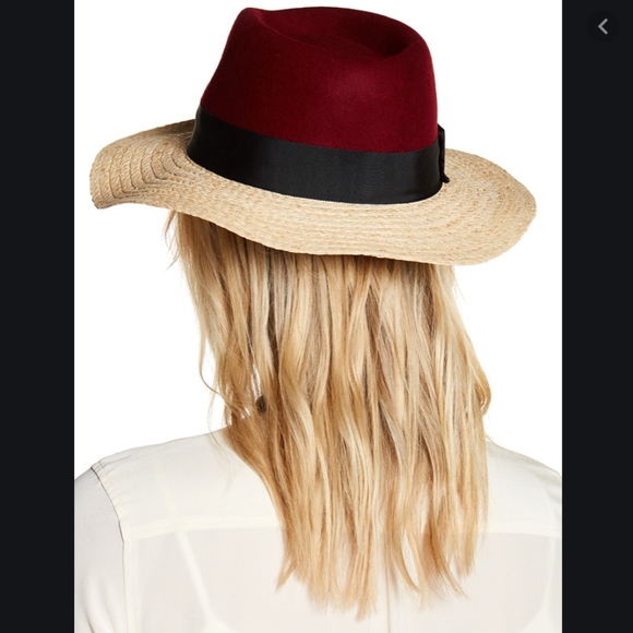 NWT $118 kate spade new york Colorblock Wool Crown Fedora! main image 5